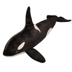 Black and White Orca Whale Plush with Soft Stuffed Body
