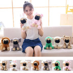 Pug in Animal Costume Plush Stuffed Toy | 7 Costume Styles | Lifelike Pug Face | Sitting Pose | 20cm