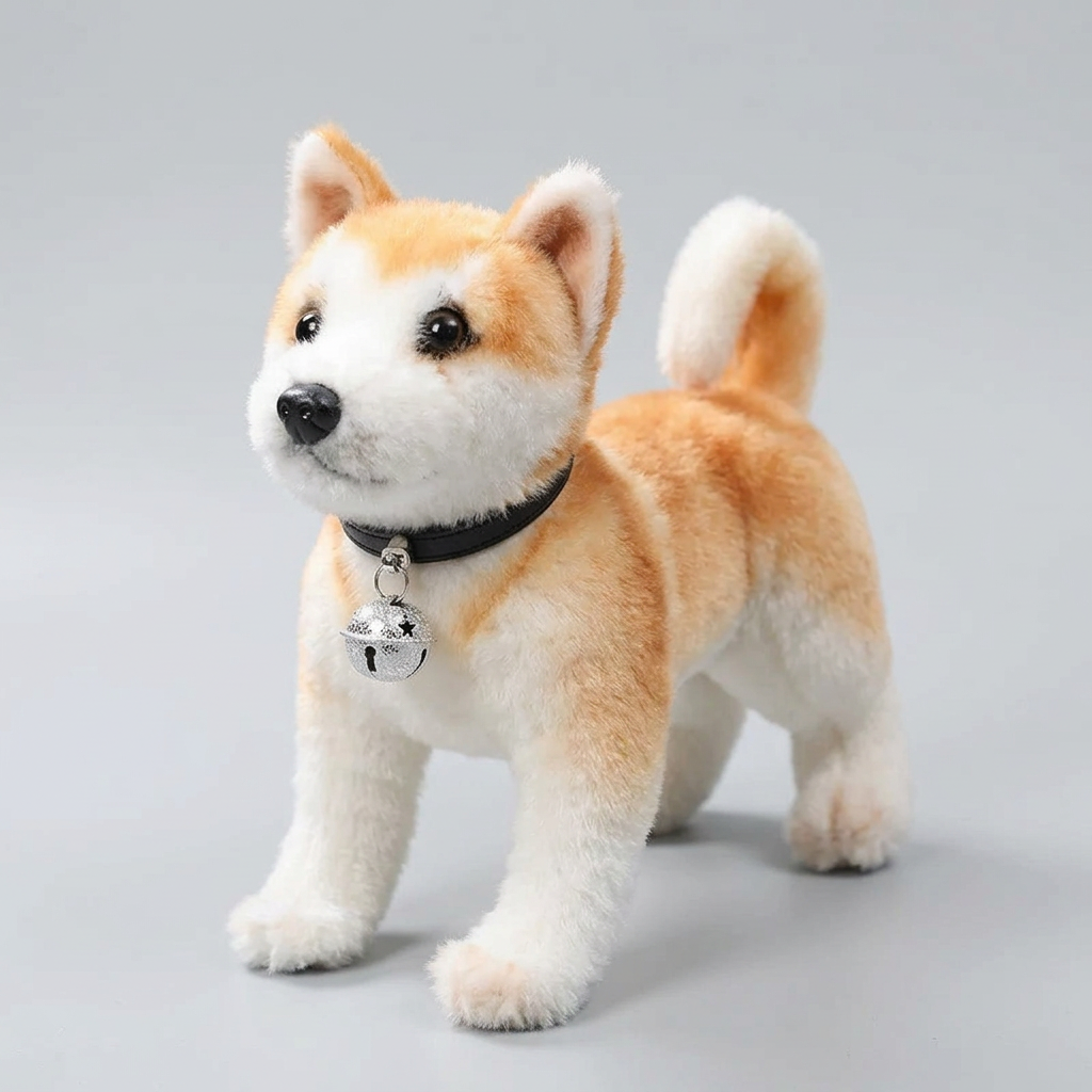 Lifelike Shiba Inu Plush Stuffed Toy | 6 Styles | Simulation Coat | Multiple Poses | Some with Collar & Bell | 25–30cm