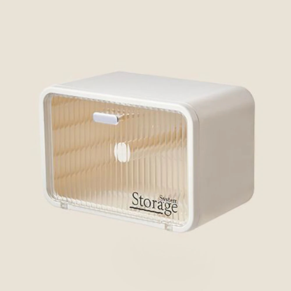 Wall-Mounted Tissue Box – Waterproof, Transparent, Bathroom Storage