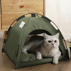 Pet Teepee Tent Bed with Cushion – Soft Cave for Cats & Small Dogs, 3 Sizes