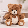 "Belong To You" Teddy Bear Plush | Caramel Brown Curly-Pile Coat | Cream Contrast Belly & Muzzle | Engraved Bear Pendant | 20cm & 25cm