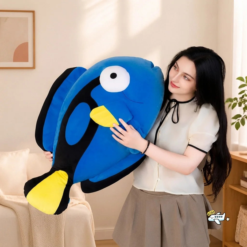 Blue Tropical Fish Plush Pillow, 21–83cm | BHH Living