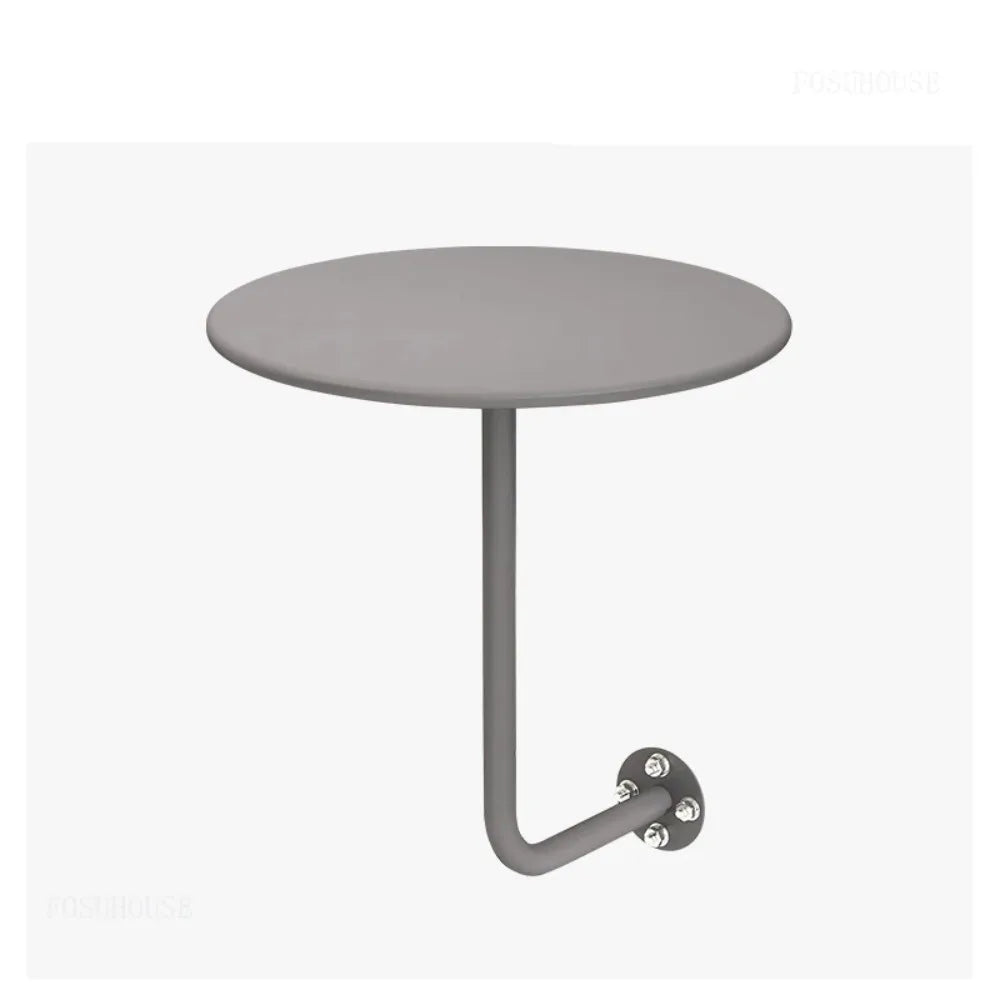 Wall-Mounted Round Floating Side Table | Iron | 6 Colours | Space-Saving