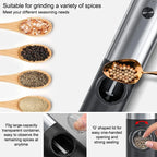 Electric Salt & Pepper Grinder Set – USB Rechargeable, LED Light, Adjustable Coarseness