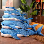 Whale Shark Plush Stuffed Body Pillow | White Spot Pattern | Wide-Open Mouth Detail | 3 Colours | 4 Sizes: 55–125cm