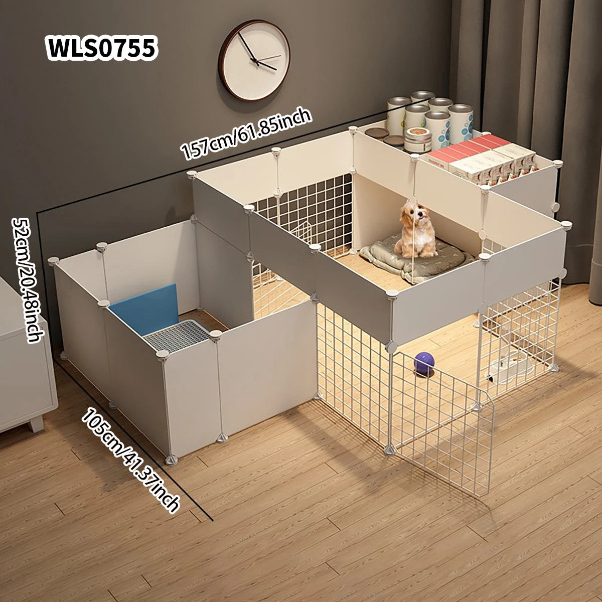 Indoor Pet Fence & Playpen – Modular Dog Gate & Barrier for Small & Medium Dogs