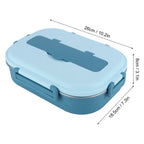 4-Grid Stainless Steel Bento Lunch Box | Soup Bowl | Thermal Insulation | 1500ml | 3 Colours