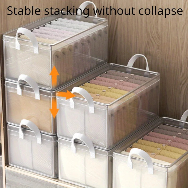 Transparent PVC Storage Box with Steel Frame – Waterproof Home Organiser