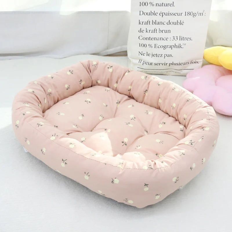 Oval Pet Donut Bed – Thickened, Skin-Friendly & Anti-Slip for Cats & Small Dogs