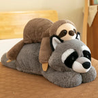 Lying Animal Plush Pillow – Fox, Raccoon, Sloth or Crocodile