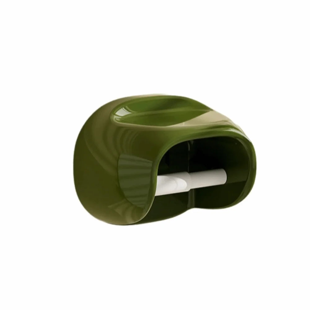 No-Drill Vintage Toilet Paper Box Holder – Wall-Mounted Waterproof PET Dispenser