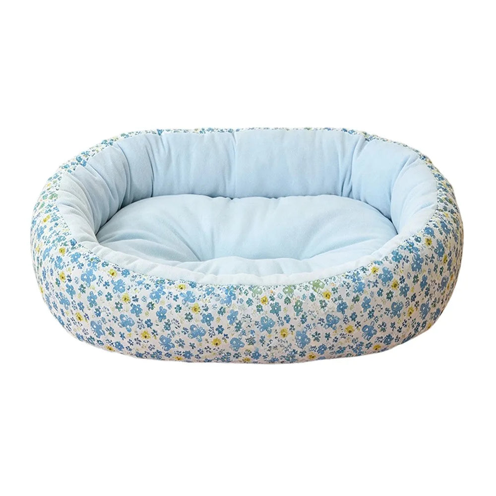 Sofa-Style Pet Bed | Breathable Cotton Blend | Dogs & Cats | 2 Sizes | 3 Colours