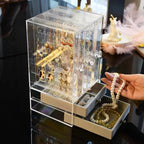 Clear Plastic Jewellery Display Case with Drawers – Earrings, Necklaces & Accessories