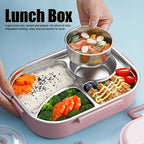 4-Grid Stainless Steel Bento Lunch Box | Soup Bowl | Thermal Insulation | 1500ml | 3 Colours
