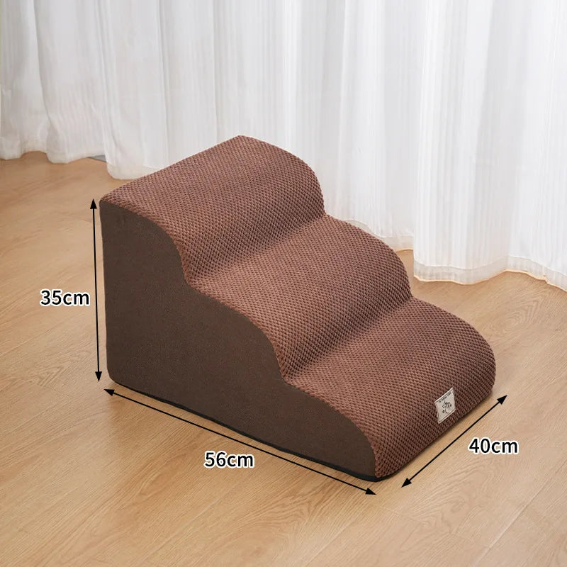 Detachable Washable Pet Stairs – 2, 3 or 4 Tiers, Non-Slip, for Bed & Sofa