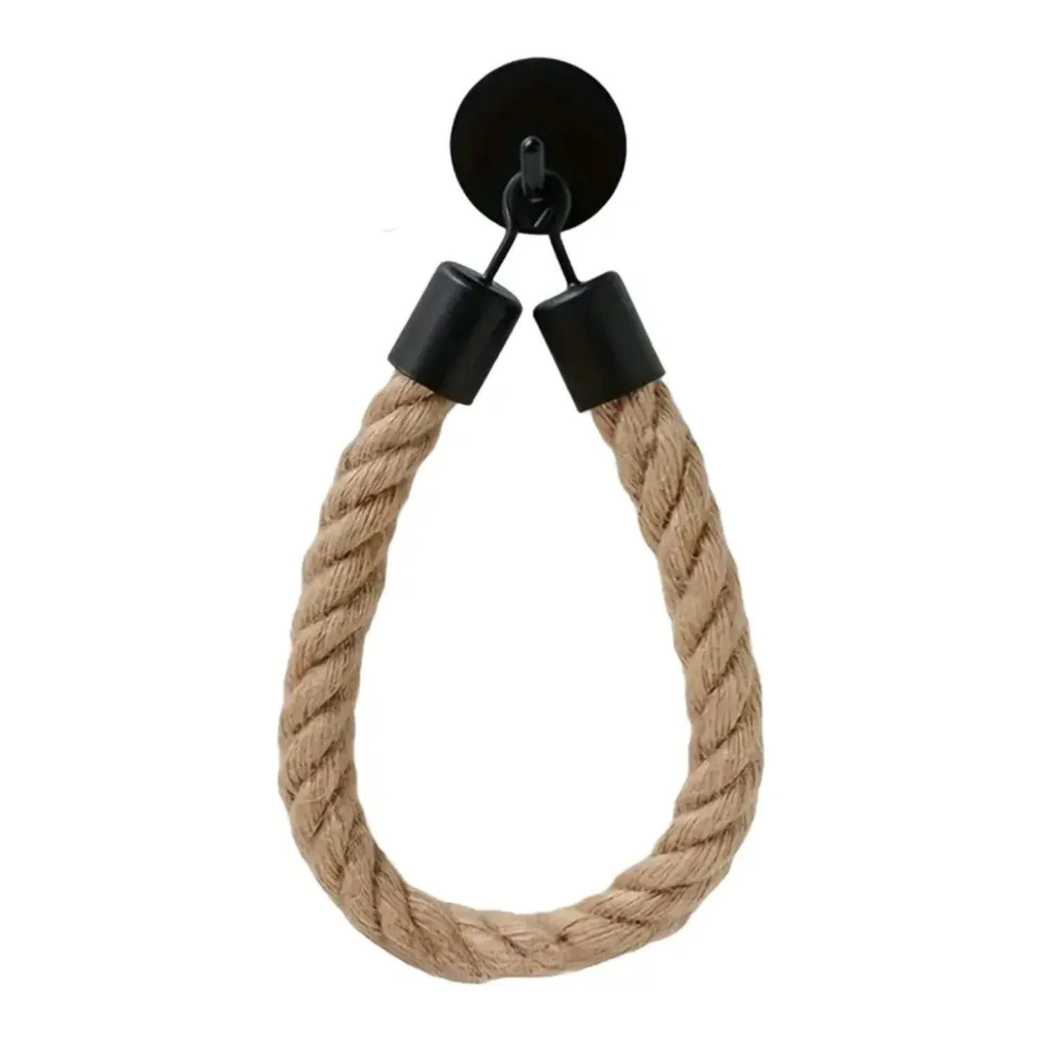 Retro Hemp Rope Toilet Roll Holder – Punchless Wall-Mounted Tissue Rack, 1pc or 2pcs