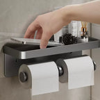 Wall-Mounted Aluminium Toilet Paper Holder – Durable Bathroom Tissue Roll Rack