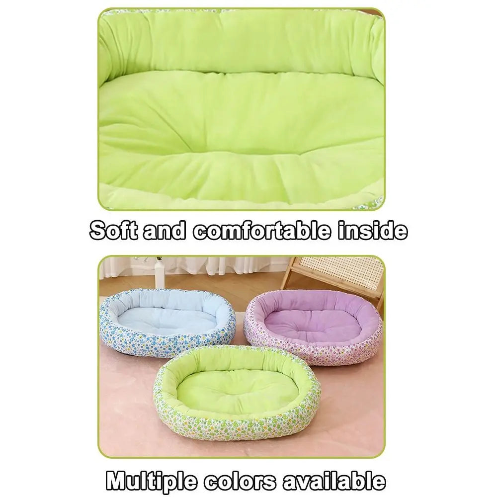 Sofa-Style Pet Bed | Breathable Cotton Blend | Dogs & Cats | 2 Sizes | 3 Colours