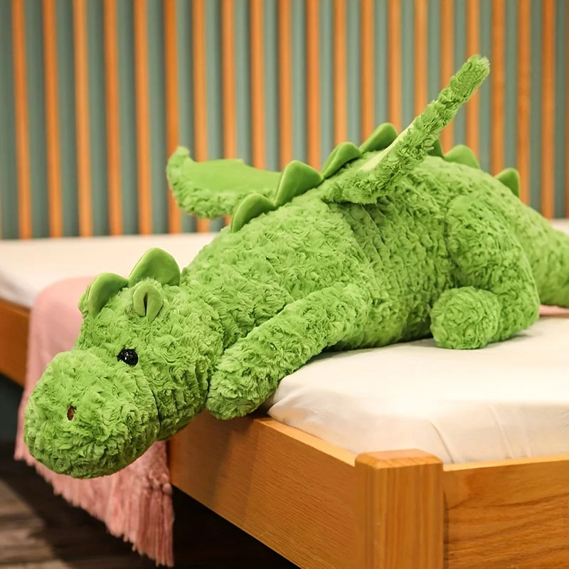 Winged Dragon Plush Toy – Fluffy Green or Pink Dragon