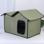 Weatherproof Outdoor Cat House – Removable Roof, All-Season Shelter for Cats & Dogs