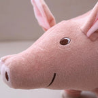 Lifelike Standing Pig Plush | Simulation Smooth-Coat | Upturned Snout, Realistic Eye & Curly Tail | 25cm Chubby Body | Pink