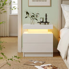 LED Bedside Table with 2 Drawers – Modern Nightstand for Bedroom, 6 Colours