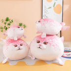 Round Seal Plush Toy – Soft Pink or Gray Stuffed Animal
