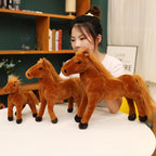 Realistic Horse Plush Stuffed Animal | Cotton | 4 Colours | 3 Sizes 20–40cm