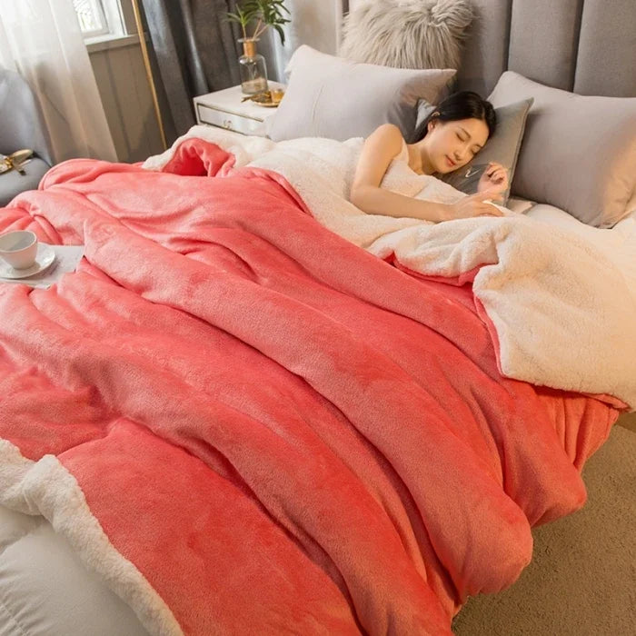 Double-Sided Fleece Throw Blanket & Duvet Cover – Anti-Pilling, Machine Washable, 12 Colours