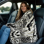 Halloween Pumpkin Flannel Throw Blanket for Sofa & Bed Decor