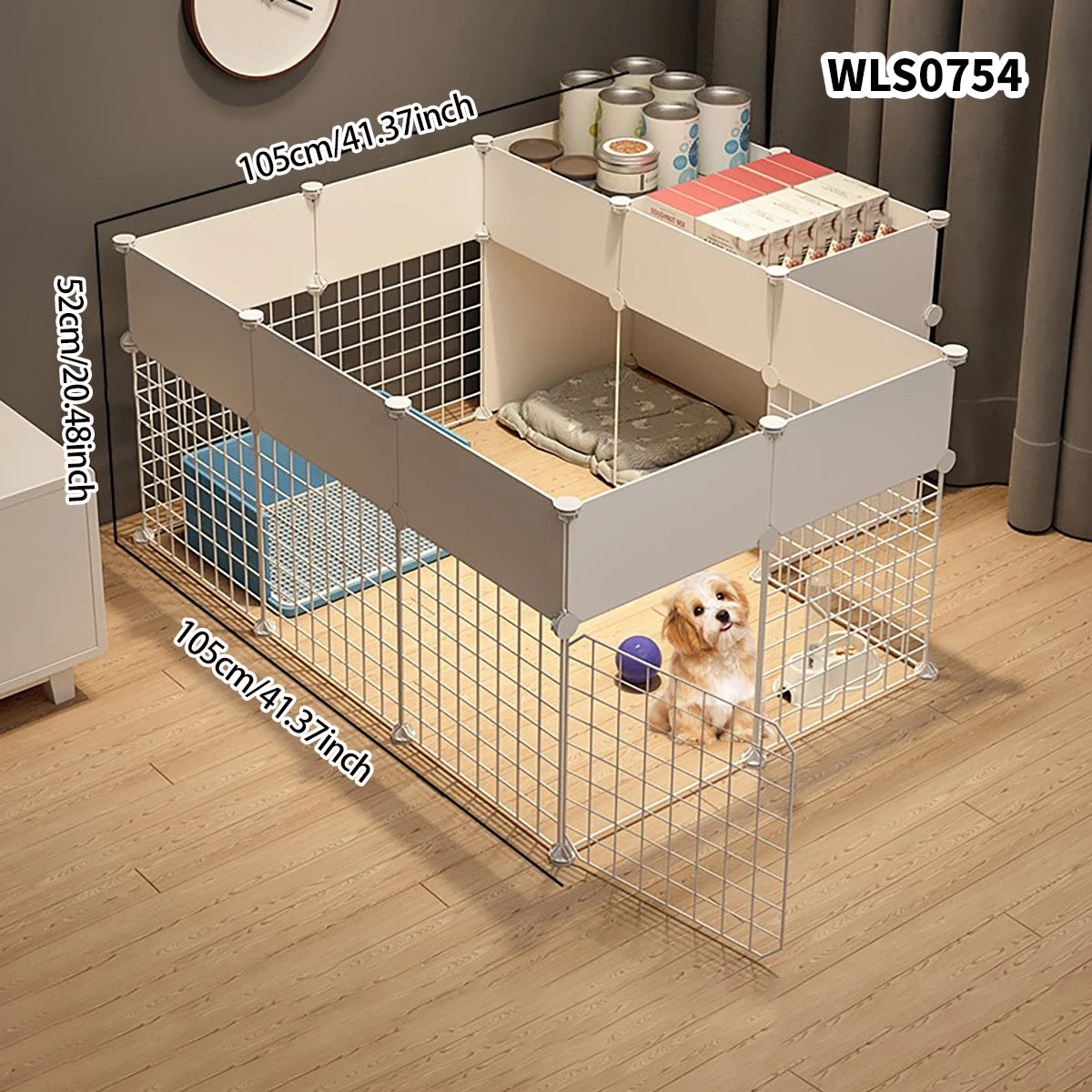 Indoor Pet Fence & Playpen – Modular Dog Gate & Barrier for Small & Medium Dogs