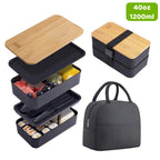 2-Tier Bento Lunch Box Set with Cutlery – Leakproof, Microwave & Dishwasher Safe, BPA-Free