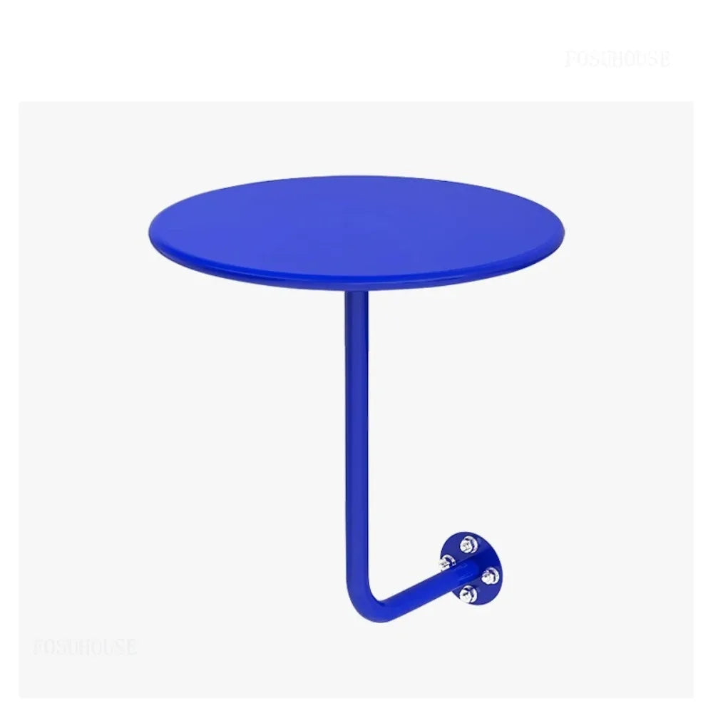 Wall-Mounted Round Floating Side Table | Iron | 6 Colours | Space-Saving