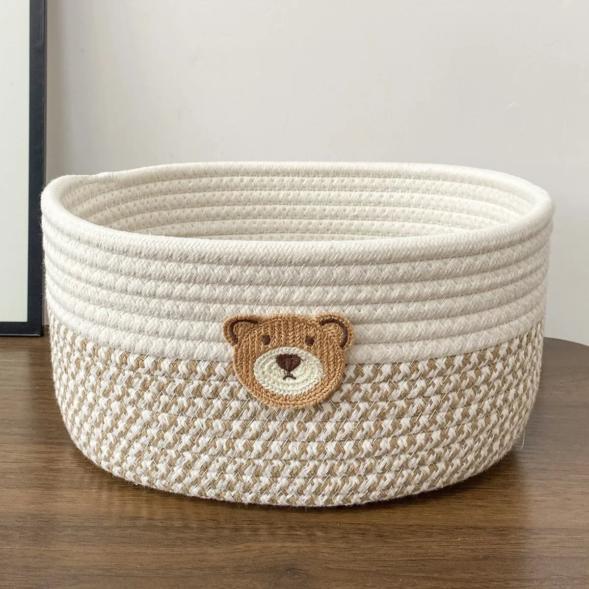 Bear Fabric Storage Basket for Toys, Clothes & Home Decor