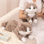 Lifelike Tabby Cat Plush Stuffed Toy | 3 Coat Styles | Fluffy Simulation Coat | Sitting & Lying Poses | 60cm