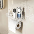 Suction Cup Toilet Paper Holder – No-Drill Wall Mount, PET & ABS, S or L