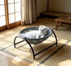 Elevated Hanging Cat Basket | Breathable Mesh | Detachable & Washable | Gray