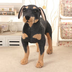 Standing Black Dog Plush Toy, 35–60cm, Three Size Options