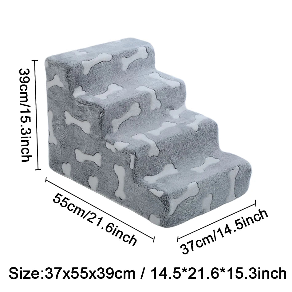 Sponge Pet Stairs for Dogs & Cats – Joint-Friendly, 2, 3 or 4 Steps