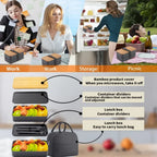 2-Tier Bento Lunch Box Set with Cutlery – Leakproof, Microwave & Dishwasher Safe, BPA-Free