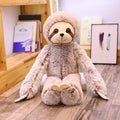 Gray Sloth Plush Toy – Fluffy Long-Armed Stuffed Animal