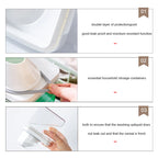 Airtight Multi-Use Storage Container with Measuring Cup – BPA-Free, Clear, 700ml to 1900ml
