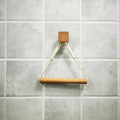 Wooden Toilet Paper Holder – Wall Mounted, Nail-Free, Triangle