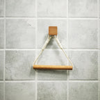 Wooden Toilet Paper Holder – Wall Mounted, Nail-Free, Triangle