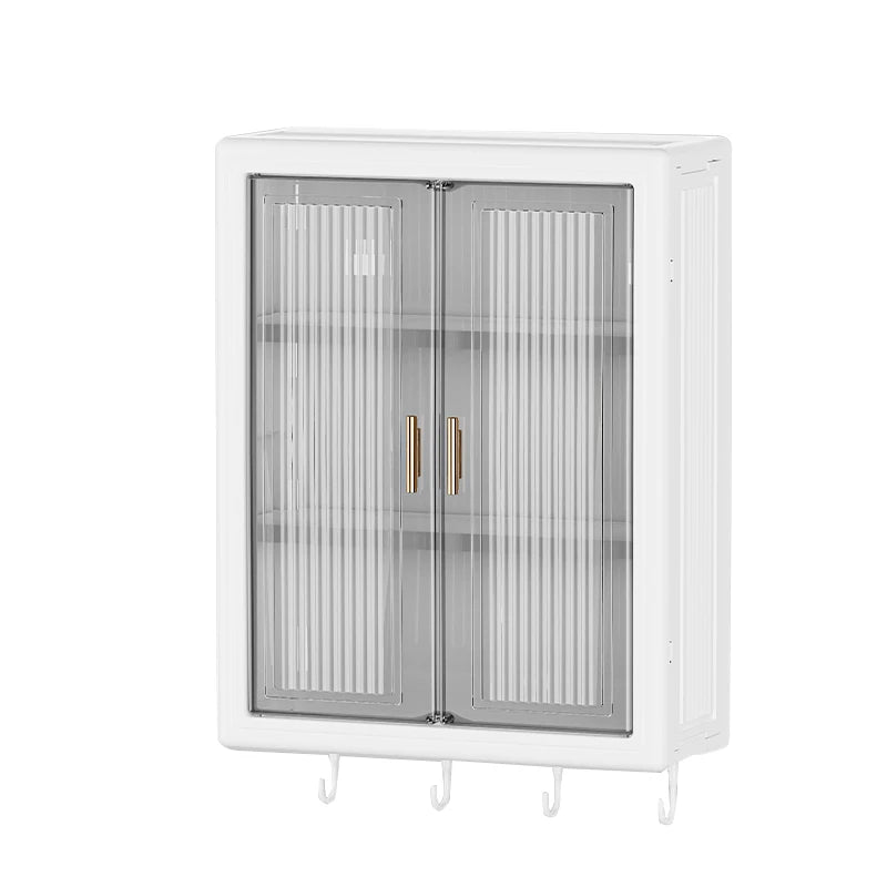 Wall-Mounted Bathroom Cabinet – Modern PVC Storage Cupboard, 4 Styles