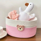 Bear Fabric Storage Basket for Toys, Clothes & Home Decor