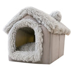 Soft Removable Pet Cave House Bed – Warm Kennel for Dogs & Cats, S–L