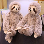 Gray Sloth Plush Toy – Fluffy Long-Armed Stuffed Animal