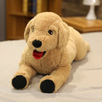 Lifelike Yellow Labrador Retriever Plush Stuffed Toy | Seated Pose | Open-Mouth Detail | 2 Sizes: 35cm & 75cm